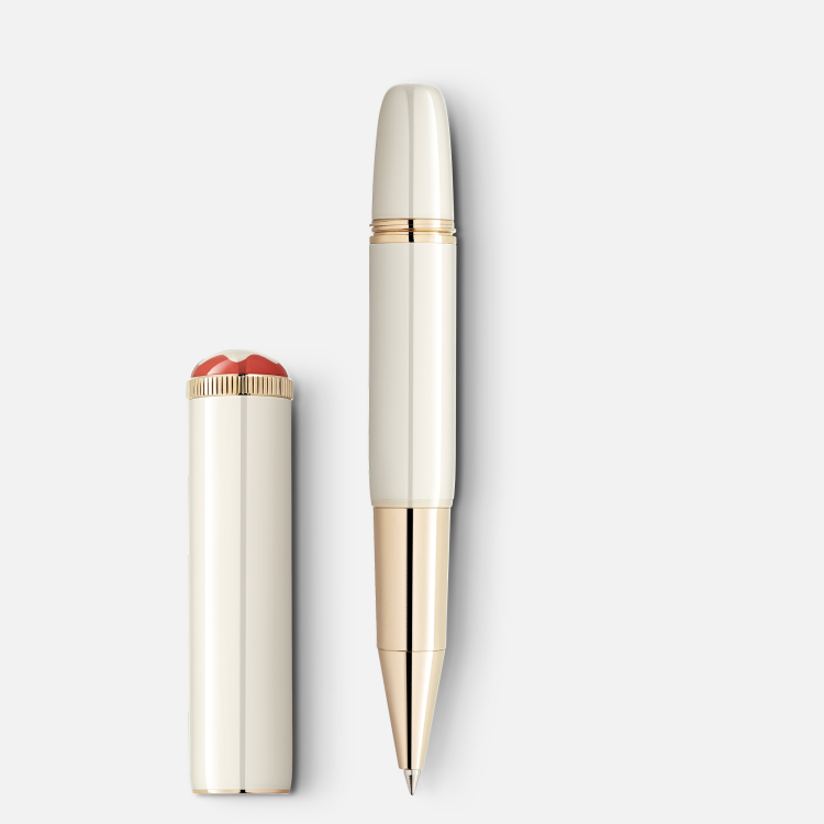 Rollerball couleur ivoire Montblanc Heritage Rouge et Noir « Baby » Édition Spéciale