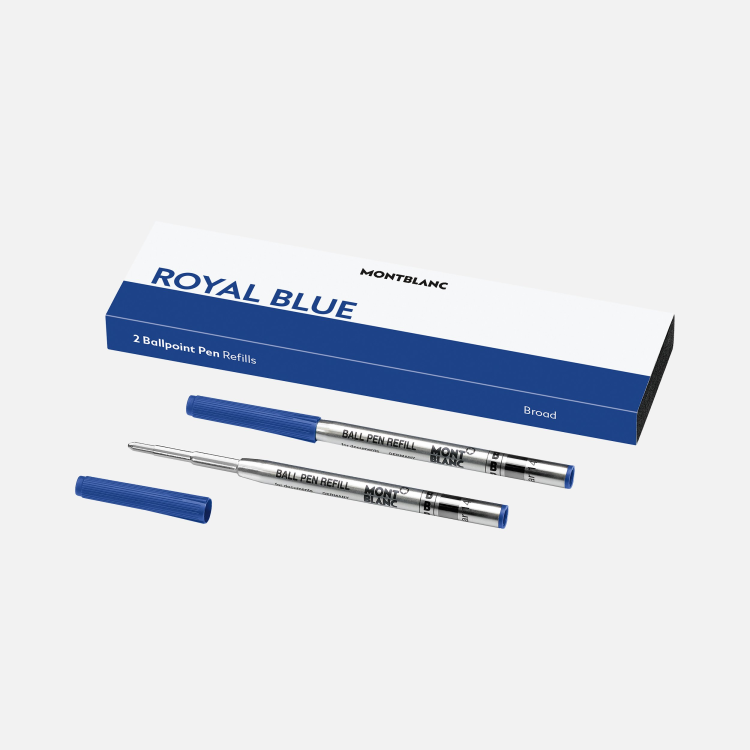 2 recharges pour stylo bille Broad Royal Blue