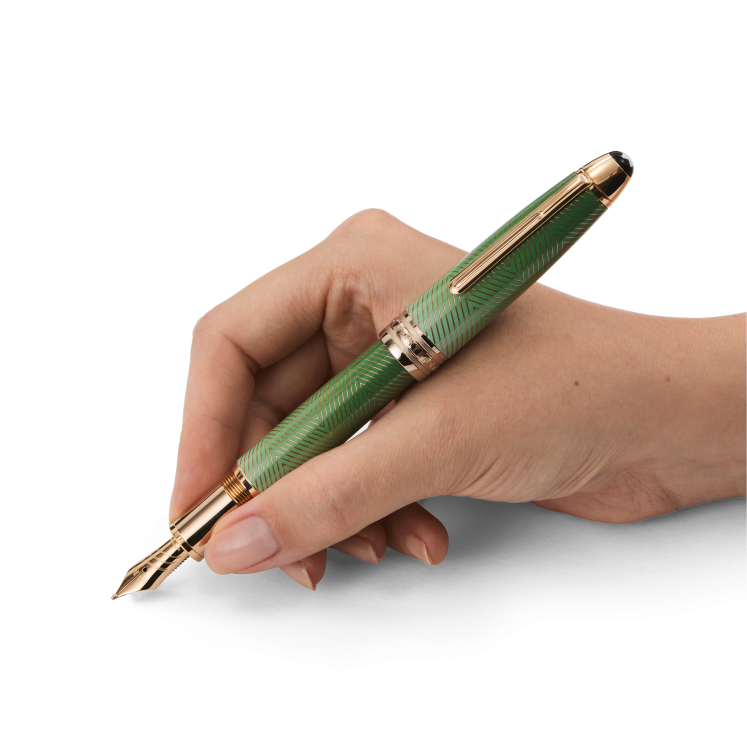 Stylo-Plume Incurvée Meisterstück Calligraphy Solitaire Celadon Dégradé