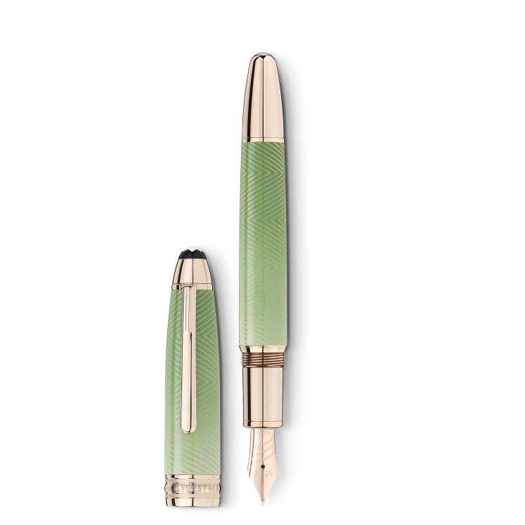 Stylo-Plume Incurvée Meisterstück Calligraphy Solitaire Celadon Dégradé