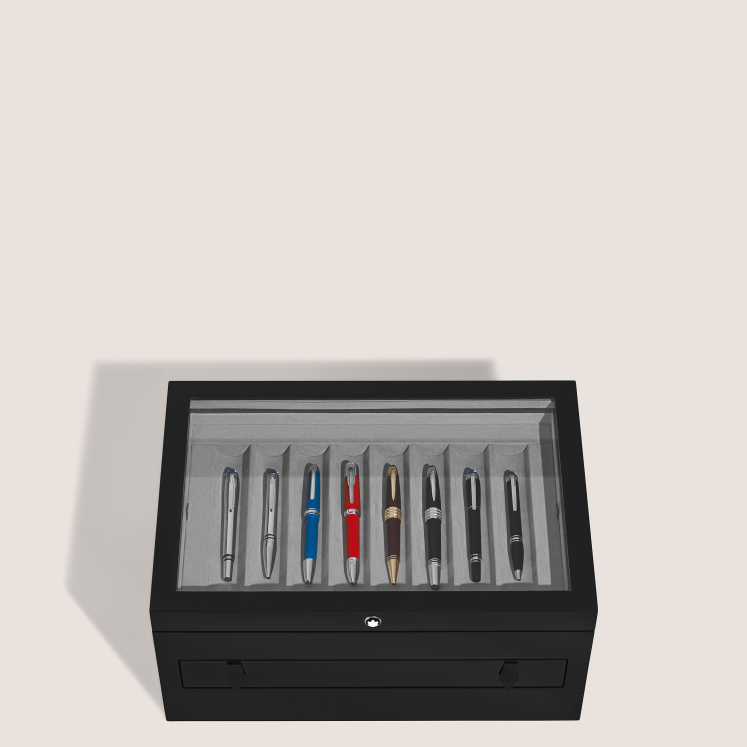 Coffret de Collectionneur en Bois Laqué pour 24 Instruments d'Écriture