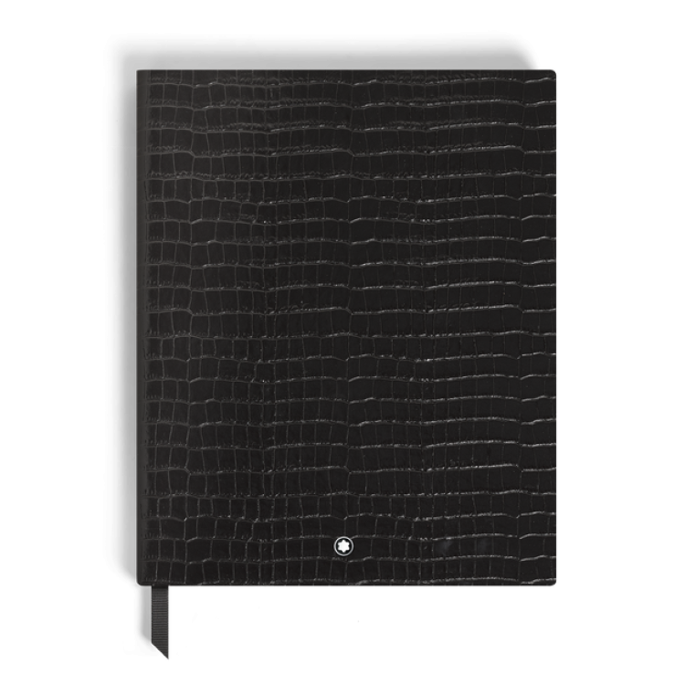 Carnet Grand Format en Cuir Emboss&eacute; Croco, Pages Lign&eacute;es