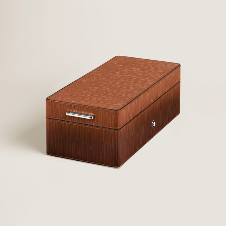 Boîte à Stylos en Cuir Corteccia Sfumato