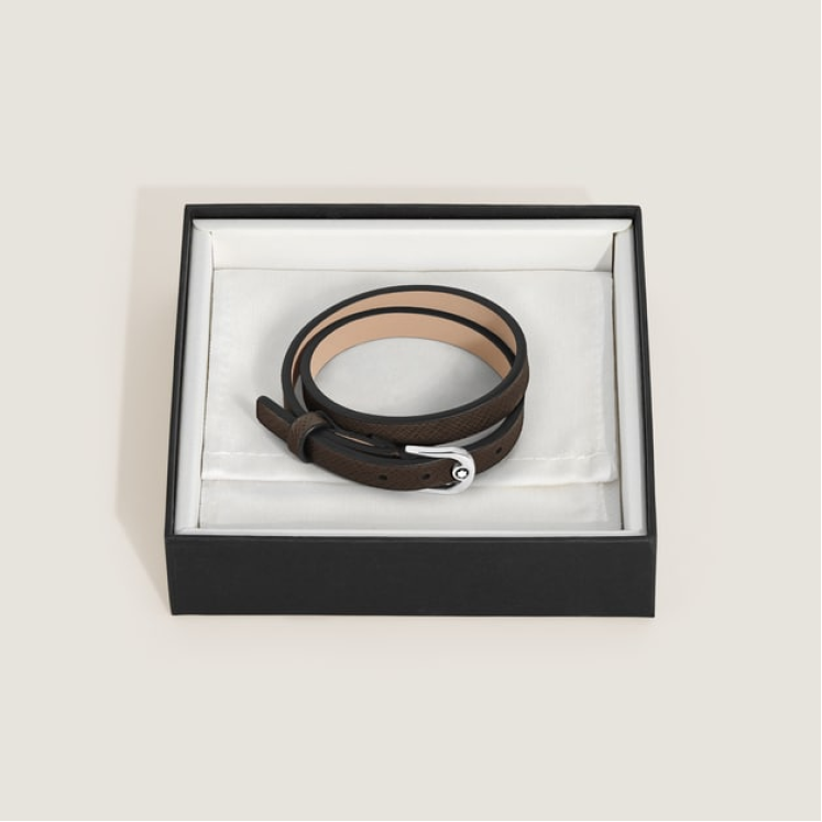 Bracelet Réglable Horseshoe en Cuir Sartorial