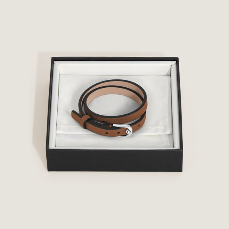 Bracelet Réglable Horseshoe en Cuir Sartorial