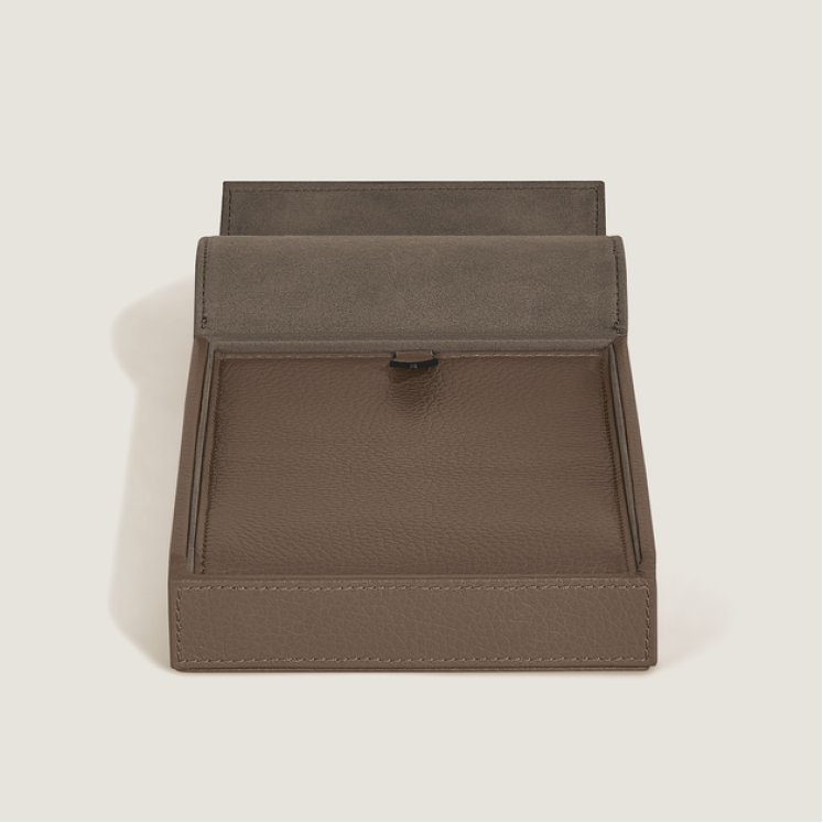 Coffret de Voyage en Cuir Grainé pour 4 Instruments d’Écriture