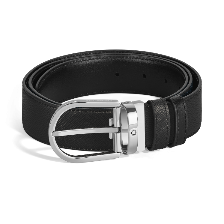 Ceinture Réversible Horseshoe 35 mm en Cuir Sartorial