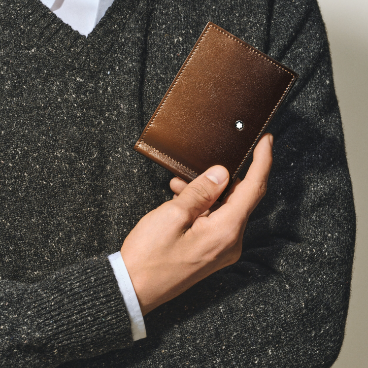 Portefeuille 6cc avec Pince à Billets en Cuir Meisterstück Sfumato