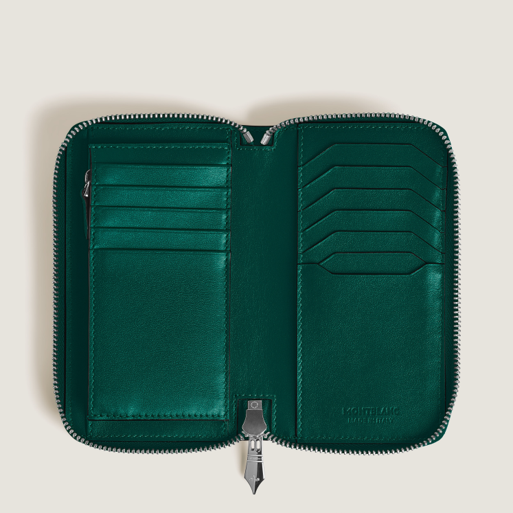 Portefeuille Continental Moyen 12cc Zippé en Cuir Soft