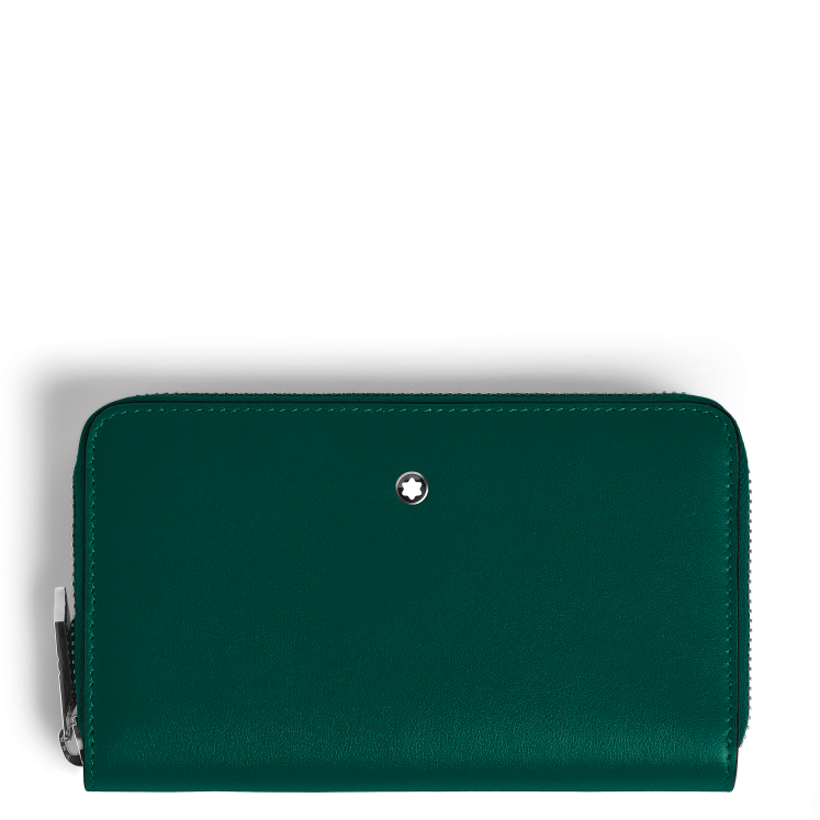 Portefeuille Continental Moyen 12cc Zippé en Cuir Soft