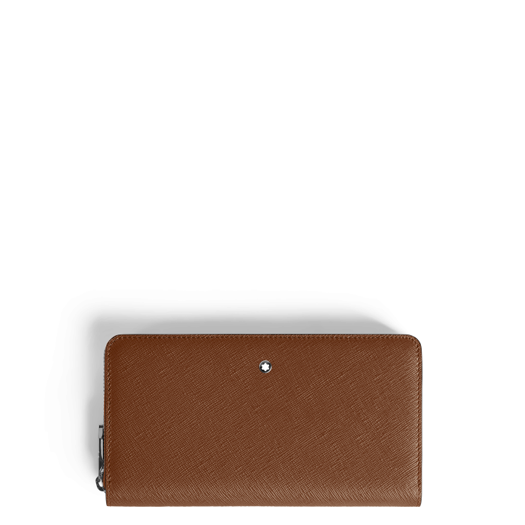 Portefeuille Continental 12cc Zippé en Cuir Sartorial