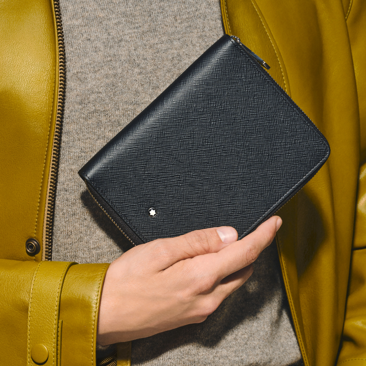 Étui pour 5 Instruments d'Écriture Zippé en Cuir Sartorial