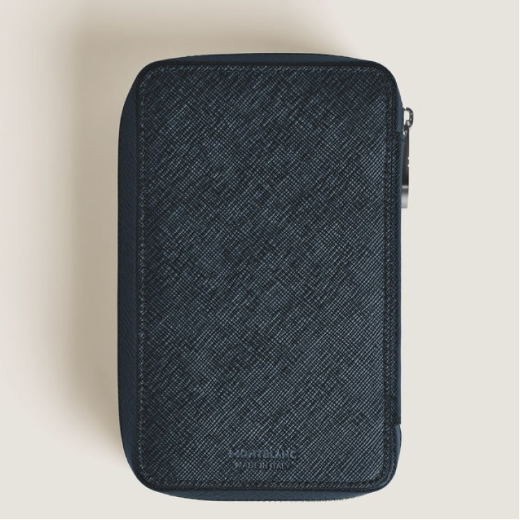 Étui pour 8 Instruments d'Écriture Zippé en Cuir Sartorial