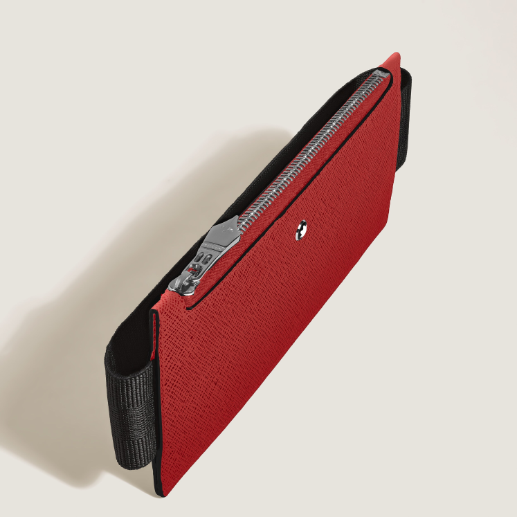 Étui pour 2 Instruments d'Écriture avec Bande Élastique en Cuir Sartorial