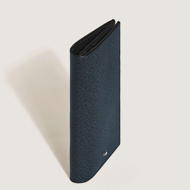 Portefeuille Long 14cc Zippé en Cuir Sartorial