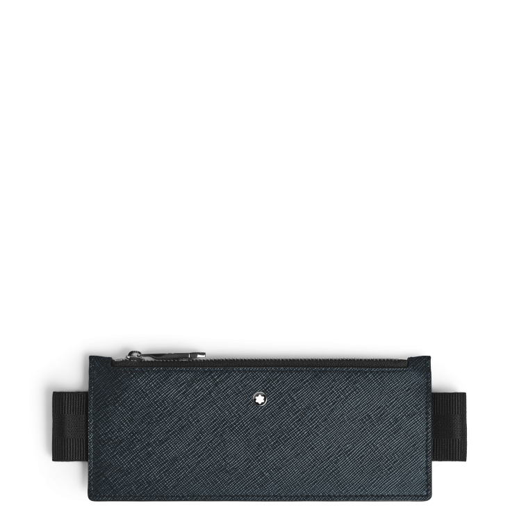 Étui pour 2 Instruments d'Écriture avec Bande Élastique en Cuir Sartorial