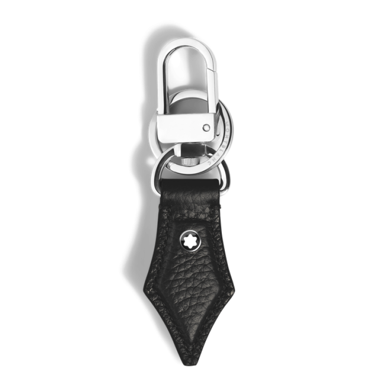 Porte-Clés Plume en Cuir Grainé