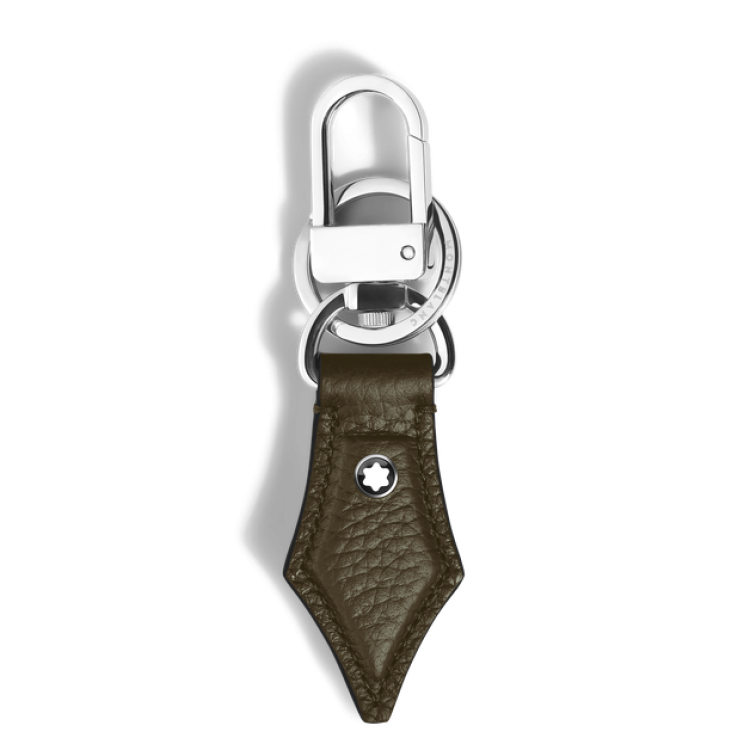 Porte-Cl&eacute;s Plume en Cuir Grain&eacute;