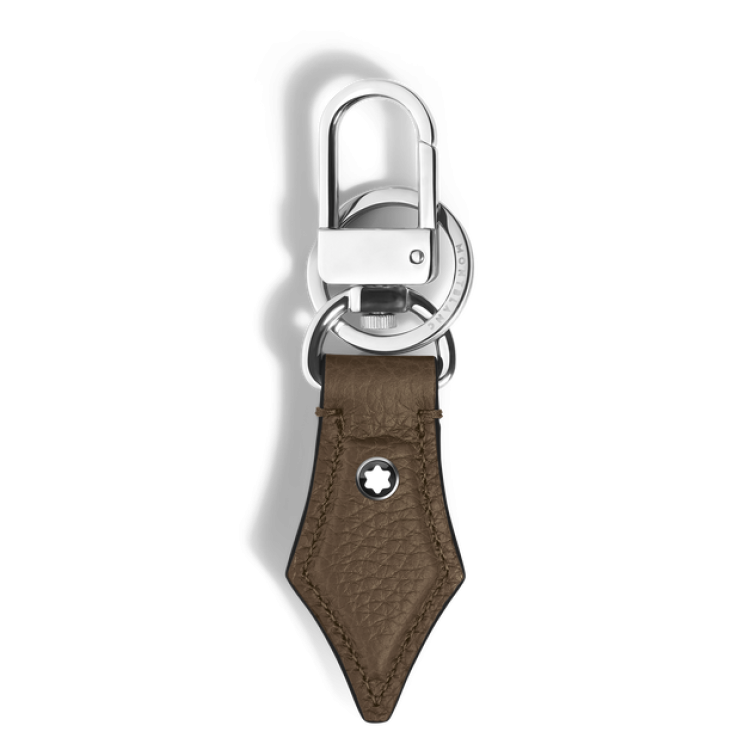 Porte-Cl&eacute;s Plume en Cuir Grain&eacute;