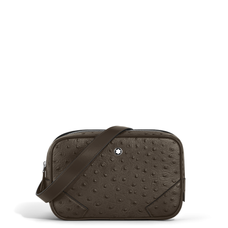 Sac &agrave; Bandouli&egrave;re Mini Mod&egrave;le en Cuir Imprim&eacute; Autruche