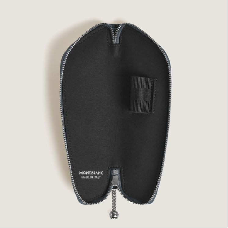 Étui pour 1 Instrument d'Écriture en Cuir Embossé Croco