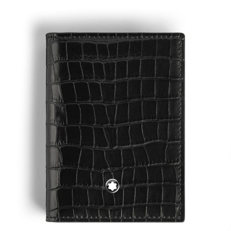 Porte-Cartes 4cc en Cuir Emboss&eacute; Croco