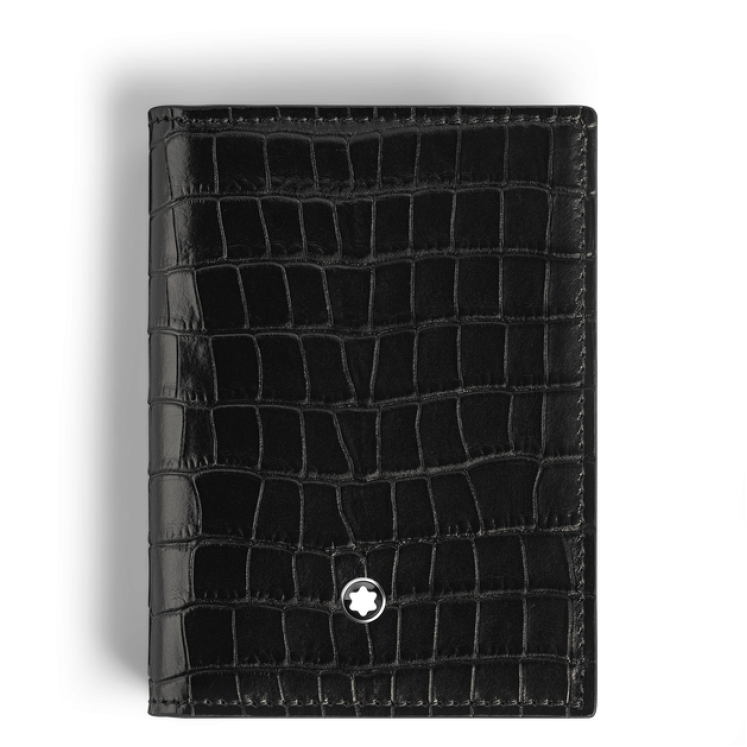 Porte-Cartes 4cc en Cuir Embossé Croco