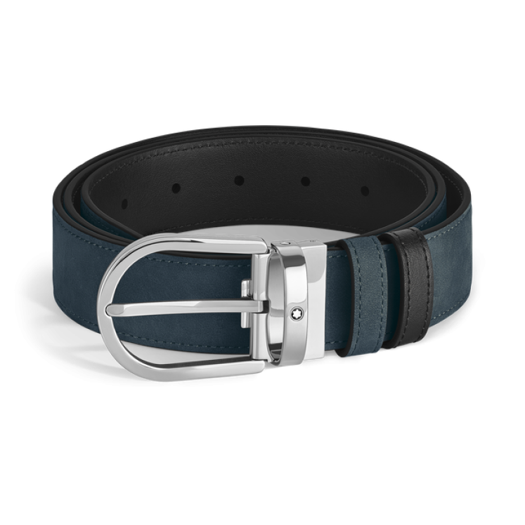 Ceinture Réversible Horseshoe 35 mm en Suede