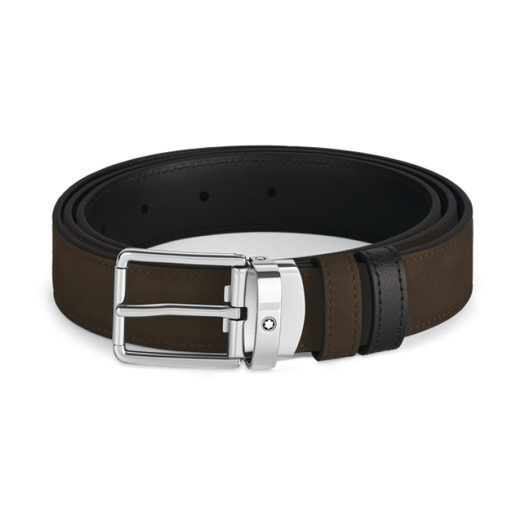 Ceinture réversible à boucle Everyday de 30 mm en cuir marron/noir