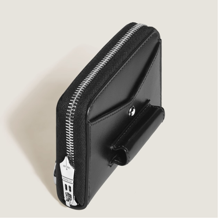 Mini portefeuille 2cc zippé avec patte pour instrument d'écriture en cuir Meisterstück