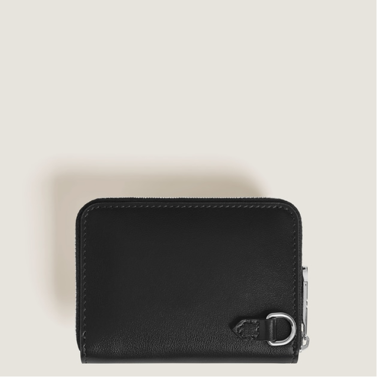 Mini portefeuille 2cc zippé avec patte pour instrument d'écriture en cuir Meisterstück
