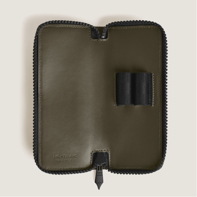 Étui pour 2 Instrument d'Écriture Zippé en Cuir Extreme