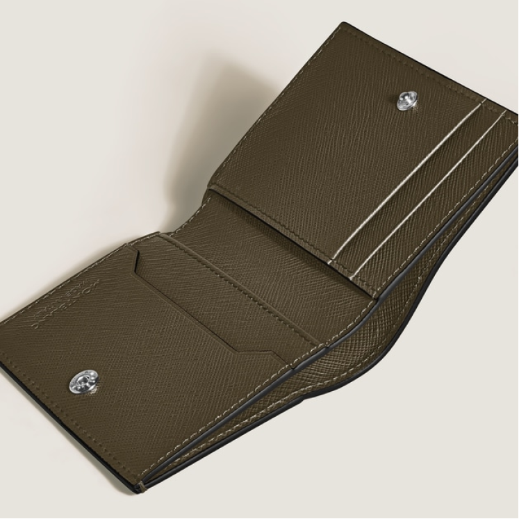 Mini Portefeuille 4cc en Cuir Sartorial