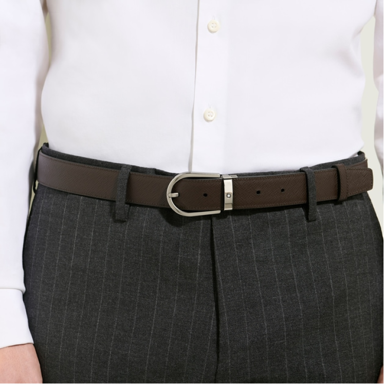 Ceinture Réversible Fer à Cheval 30 mm en Cuir Sartorial