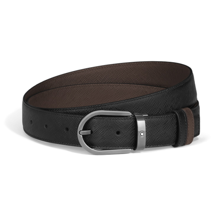 Ceinture R&eacute;versible Fer &agrave; Cheval 30 mm en Cuir Sartorial