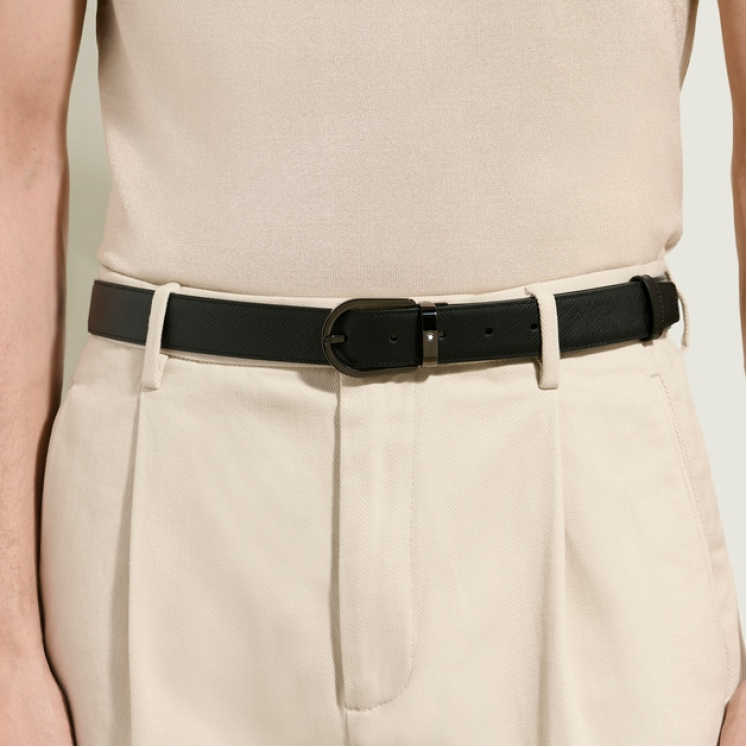 Ceinture Réversible Fer à Cheval 30 mm en Cuir Sartorial