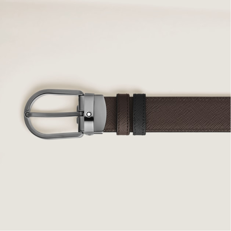 Ceinture Réversible Fer à Cheval 30 mm en Cuir Sartorial