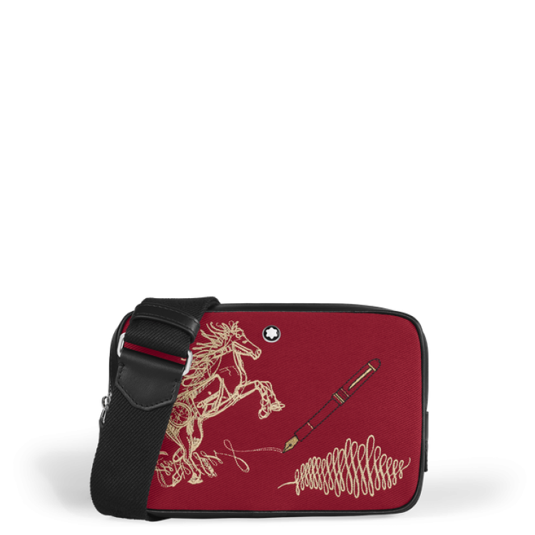 Mini Sac &agrave; Bandouli&egrave;re Ann&eacute;e du Cheval en Gabardine Brod&eacute;e