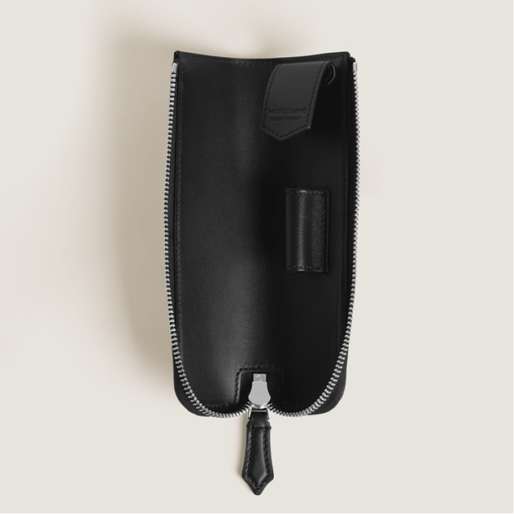 Étui pour 1 Instrument d'Écriture Zippé Année du Cheval en Cuir Sartorial